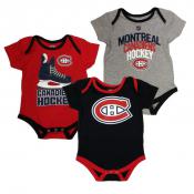 Montreal Canadiens NHL Baby Hat Trick 3-pc Creeper Set