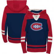 Montreal Canadiens Youth Ageless Revisited Lace-Up Pullover Hoodie