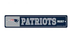 New England Patriots 3 x 19 Plastic Street Sign