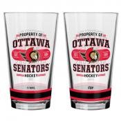Ottawa Senators 2 pack 16 oz. Mixing Glasses