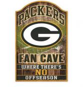 Green Bay Packers 11 x 17 Wood Fan Cave Sign