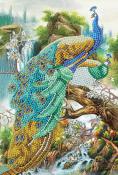 Craft Buddy Crystal Art Notebook - Peacock Waterfall