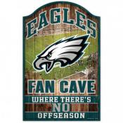 Philadelphia Eagles 11 x 17 Wood Fan Cave Sign