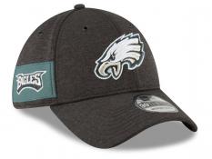 Philadelphia Eagles Black New Era 2018 Official NFL Sideline Home 39THIRTY Cap