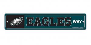 Philadelphia Eagles 3 x 19 Plastic Street Sign