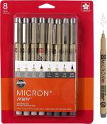 Sakura Pigma Micron Assorted Grays Set of 8