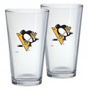 Pittsburgh Penguins 2 pack 16 oz. Mixing Glasses