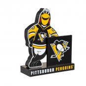 Pittsburgh Penguins Mascot Statue with Bruins Logo
