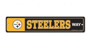 Pittsburgh Steelers 3 x 19 Plastic Street Sign