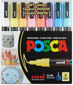 Posca Paint Markers 3M - Set of 8 (Soft Colours)
