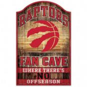 Toronto Raptors 11 x 17 Wood Fan Cave Sign