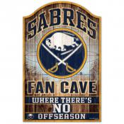 Buffalo Sabres 11 x 17 Wood Fan Cave Sign