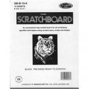 Scratchboard - Black 8.5 x 11  Sheets 10 Pack