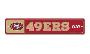 San Francisco 49ers 3 x 19 Plastic Street Sign