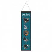 San Jose Sharks 8 x 32 Wool Banner