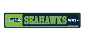 Seattle Seahawks 3 x 19 Plastic Street Sign