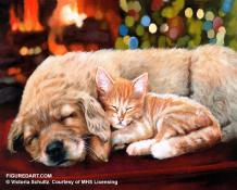 Figured'Art Paint By Numbers - Sleeping Companions