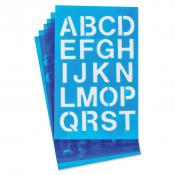 Westcott Plastic Letter Stencils - Capital and Lower - Helvetica