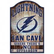 Tampa Bay Lightning 11 x17 Wood Fan Cave Sign