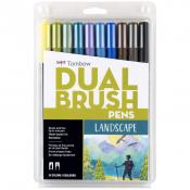 Tombow Landscape Dual Brush Pen Art Marker 10 Color Set