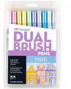 Tombow Pastel Dual Brush Pen Art Marker 10 Color Set