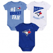 Toronto Blue Jays Fan Pennant 3 Pack Creeper Set