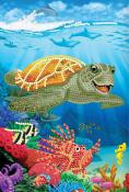 Craft Buddy Crystal Art Notebook - Underwater Turtle