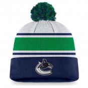 Vancouver Canucks Fanatics Branded Blue/Green 2020 NHL Draft - Authentic Pro Cuffed Pom Knit Hat