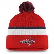 Washington Capitals Fanatics Branded Red/Navy 2020 NHL Draft - Authentic Pro Cuffed Pom Knit Hat