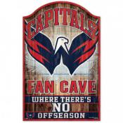 Washington Capitals 11 x17 Wood Fan Cave Sign