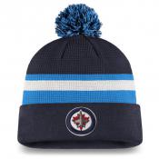 Winnipeg Jets Fanatics Branded Navy/Blue 2020 NHL Draft - Authentic Pro Cuffed Pom Knit Hat